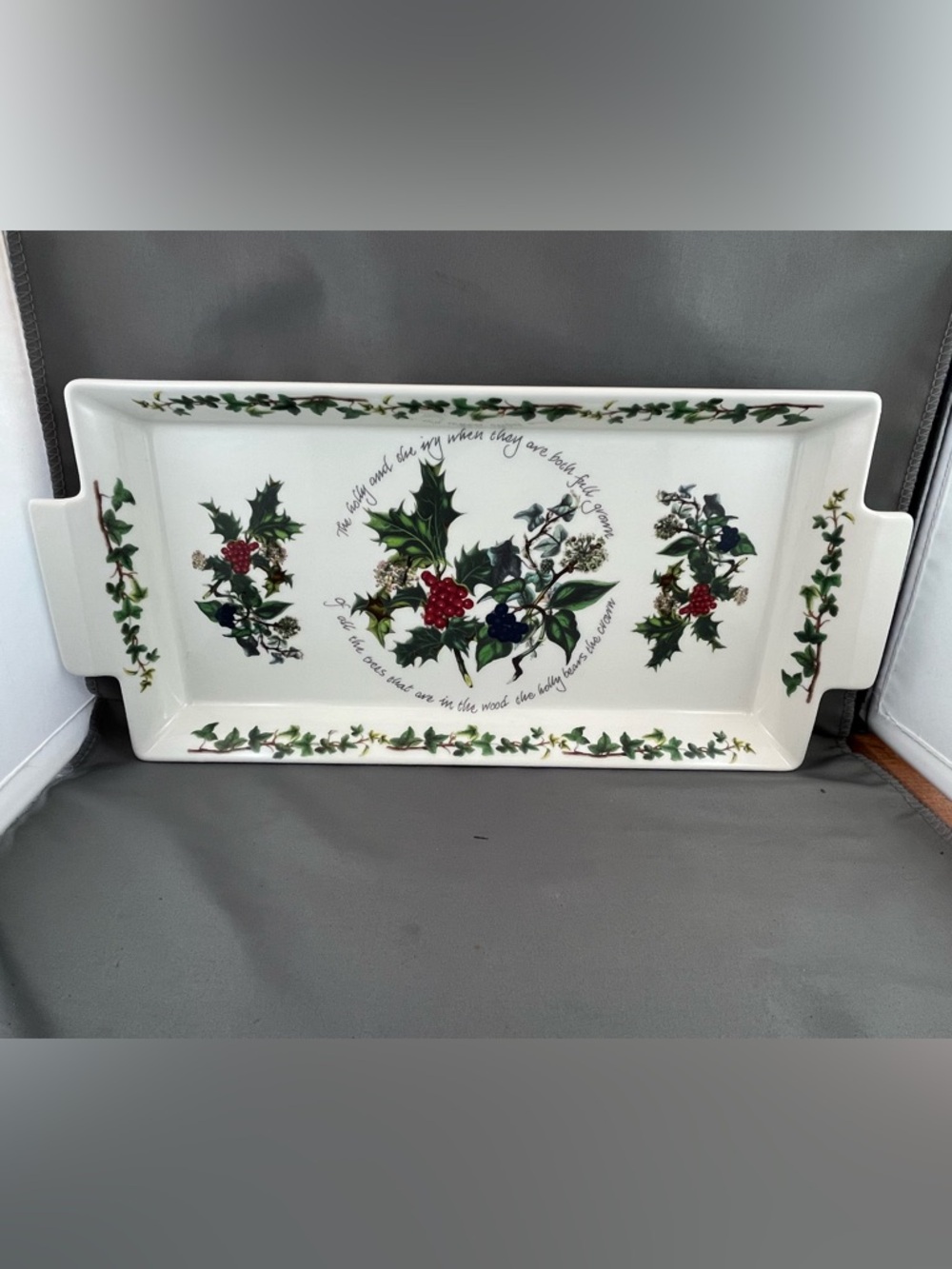 Portmeirion “The Holly & the Ivy” 15” Inch Serving Tray.